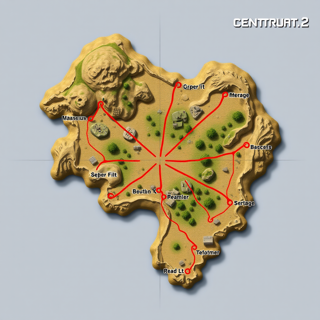 Counter-Strike 2 térkép kontroll diagram, amely bemutatja a stratégiai pozíciókat és mozgási útvonalakat